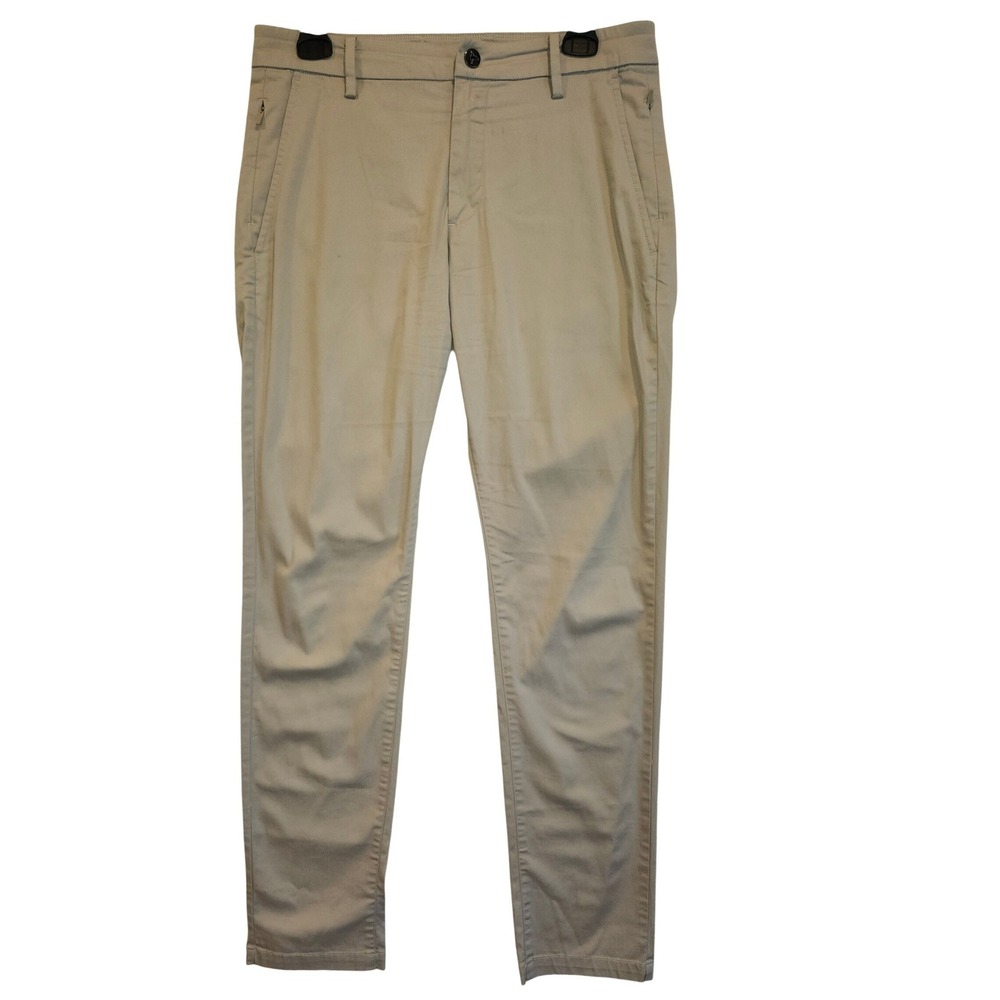 Birddogs Mens Khaki Chino Pants Tan Slim Fit Stretch 30x31